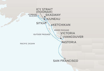 Route Map Regent Seven Seas Cruises Navigator RSSC 2013 May 10-22 2013 - 12 Days