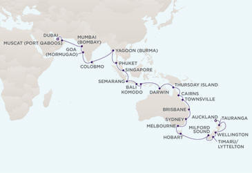Luxury World Cruise SHIP BIDS - Route