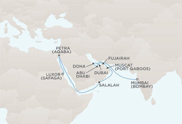 Cruise Single-Solo Balconies and Suites Route Map Single-Solo  Balconies-Suites Regent CRUISE Voyager RSSC