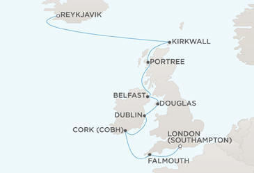 Deluxe Honeymoon Cruises Route Map Honeymoon Regent Voyager RSSC June 2-12 2027 - 10 Days