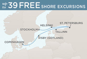 Route Map Regent Seven Seas Cruises Voyager RSSC June 24 July 1 2013 - 7 Days