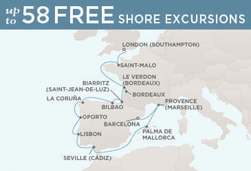 Cruise Single-Solo Balconies and Suites Route Map Single-Solo  Balconies-Suites Regent CRUISE Voyager RSSC September 12-26 2013 - 14 Nights