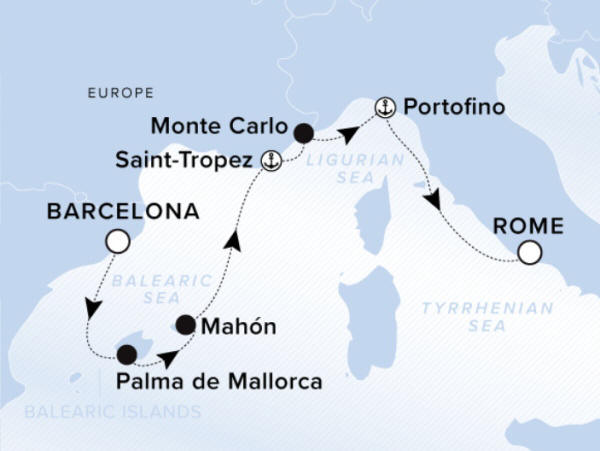 Ritz-Carlton Evrima Cruise Map 2026