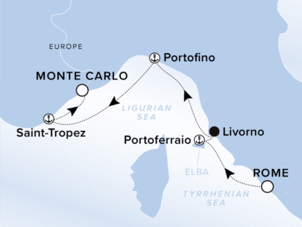 Ritz-Carlton Evrima Cruise Map 2026