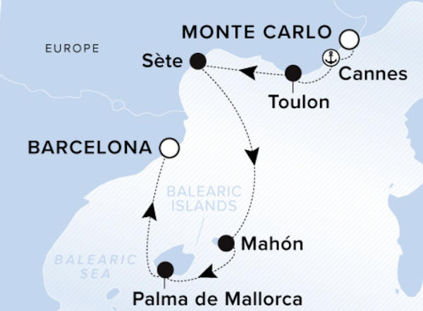 Ritz-Carlton Evrima Cruise Map 2026