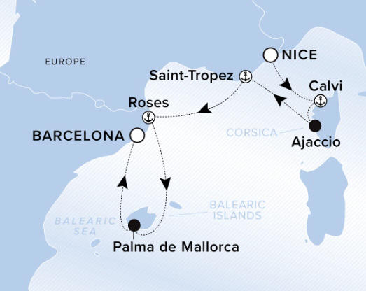 Ritz-Carlton Evrima Cruise Map 2026