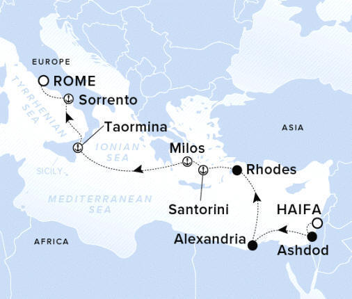 Map of Ilma Voyage 12240926, Haifa to Rome