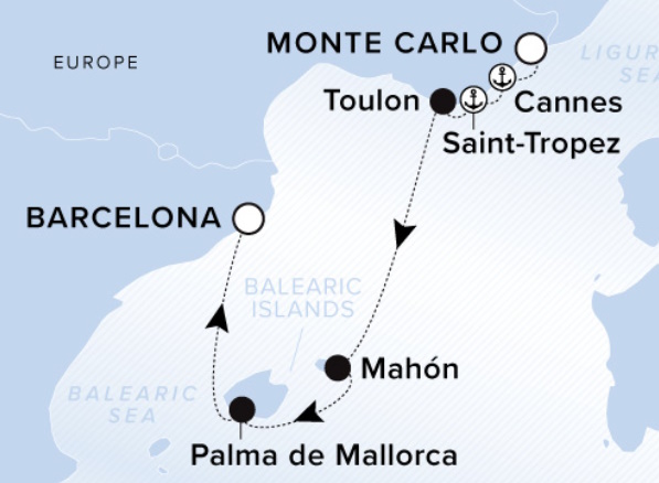 Ritz Carlton Ilma Cruise Map 2026