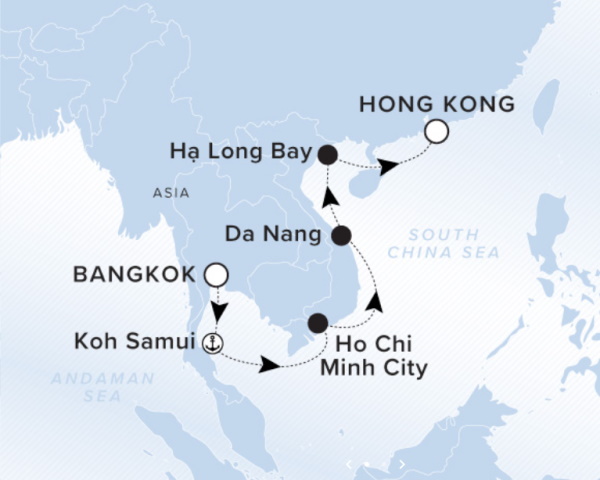 Ritz Carlton Luminara Cruise 2026 Map