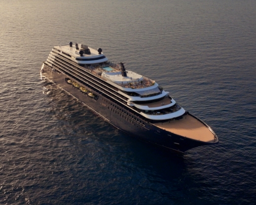 Ritz-Carlton Luminara luxury yacht sailing at sea