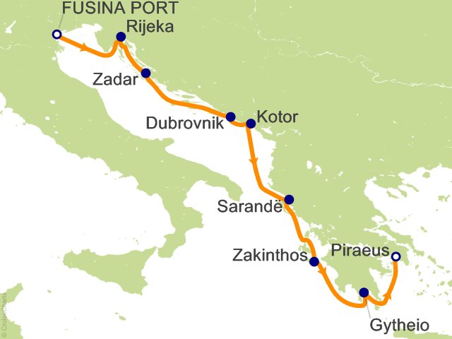 RSSC Regent Seven Seas Navigator Itinerary 2026 Cruises 10 Night Grecian Myths   Venice (Fusina) to Athens (Piraeus) Cruise