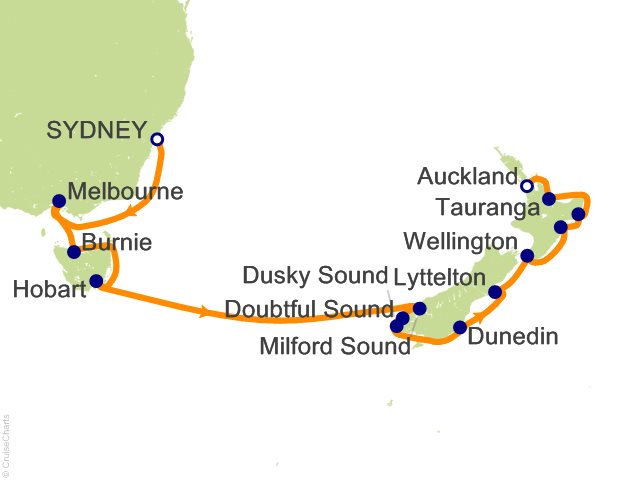 RSSC Regent Seven Seas Navigator Itinerary 2026 Cruises 14 Night Harbors Sounds and Sails   Sydney to Auckland Cruise