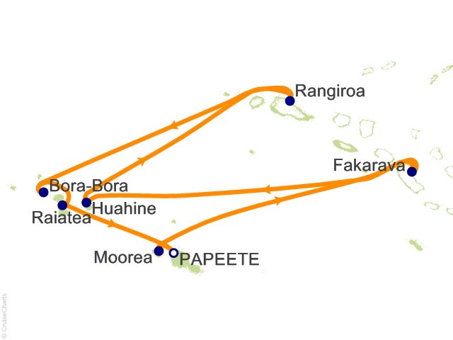 RSSC Regent Seven Seas Navigator Itinerary 2026 Cruises 10 Night Alluring Polynesia   Papeete (Tahiti) to Papeete (Tahiti) Cruise
