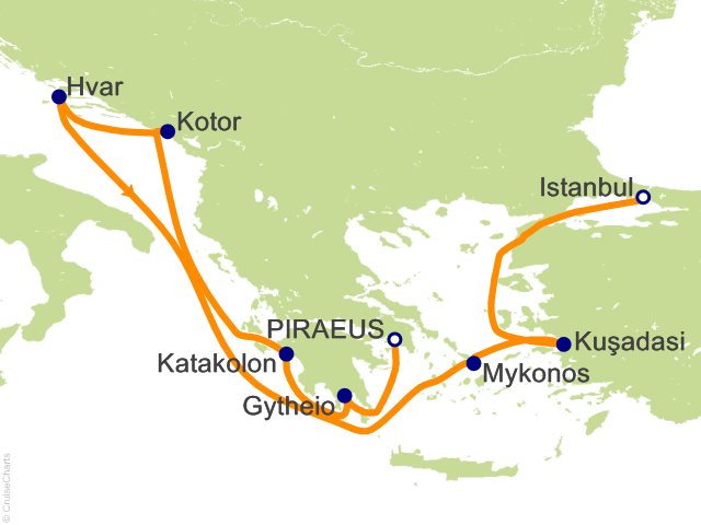 RSSC Regent Seven Seas Navigator Itinerary 2026 Cruises 10 Night Mysteries and Marvels   Athens (Piraeus) to Istanbul Cruise