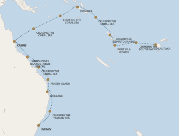 World Cruises Regent Seven Seas Navigator Itinerary 2027