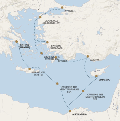 World Cruises Regent Seven Seas Navigator Itinerary 2027