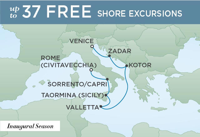 7 Seas Luxury Cruises ROME (CIVITAVECCHIA) TO VENICE