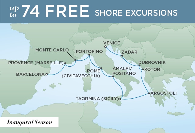 7 Seas Luxury Cruises Venice to Barcelona