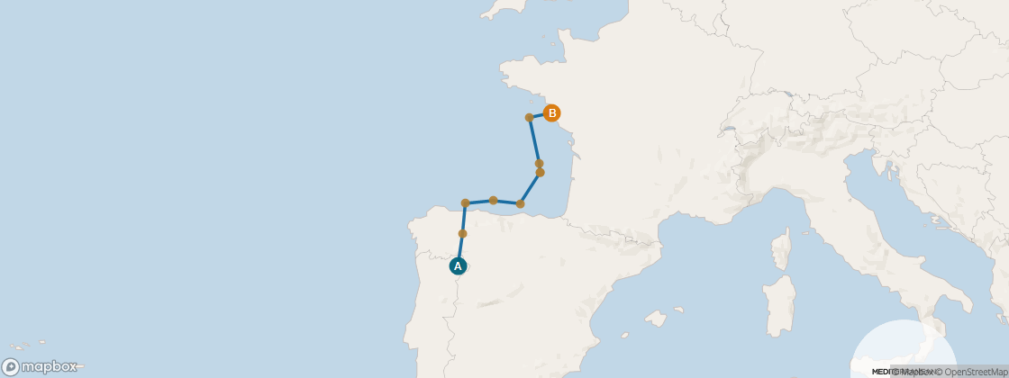 Seven Seas Mariner Voyage MAR270515 itinerary map from Lisbon to Paris (Le Havre), May 15-27 2027, 12 days