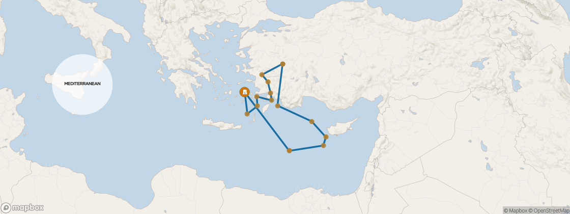 Seven Seas Mariner Voyage MAR270920A itinerary map from Athens (Piraeus) to Athens (Piraeus), September 20-October 10 2027, 20 days
