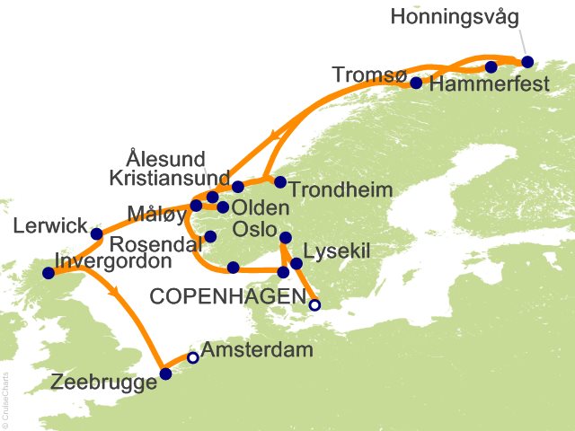 RSSC Regent Seven Seas Mariner Itinerary Cruises 2026 20 Night Fjords and Fairy Tales   Copenhagen to Amsterdam Cruise