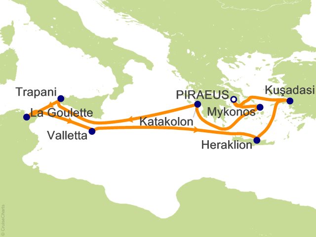 RSSC Regent Seven Seas Mariner Itinerary Cruises 2027 10 Night Best of Greece   Athens (Piraeus) to Athens (Piraeus) Cruise
