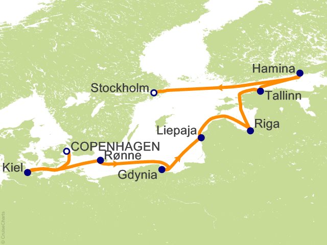 RSSC Regent Seven Seas Mariner Itinerary Cruises 2027 10 Night Baltics in Blue   Copenhagen to Stockholm Cruise