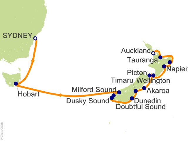 RSSC Regent Seven Seas Mariner Itinerary Cruises 2027 14 Night Surf and Santa   Sydney to Auckland Cruise