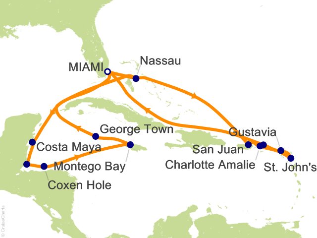 RSSC Regent Seven Seas Mariner Itinerary Cruises 2027 20 Night Cultural Currents   Miami to Miami Cruise