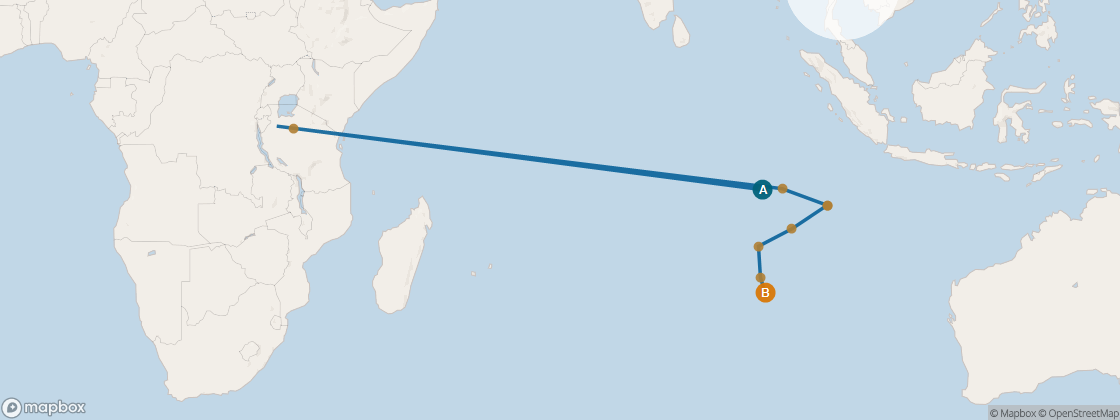 Seven Seas Navigator Voyage NAV270602 itinerary map from Bali (Benoa) to Perth (Fremantle), June 2-16 2027, 14 days