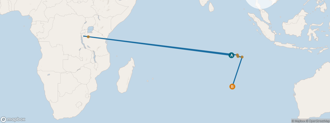 Seven Seas Navigator Voyage NAV271004 itinerary map from Bali (Benoa) to Perth (Fremantle), October 4-14 2027, 10 days