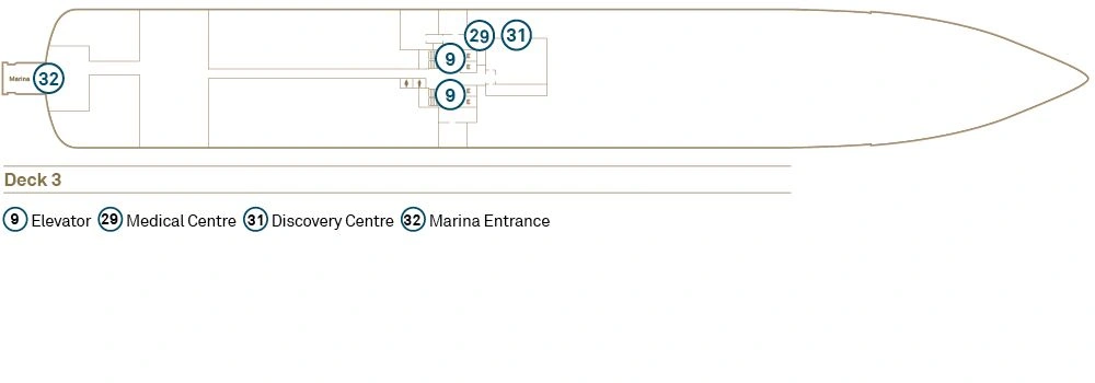 Scenic Eclipse II Deck 3 plan