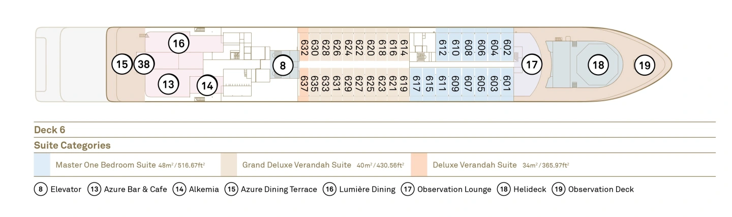 Scenic Ikon Deck 6 plan