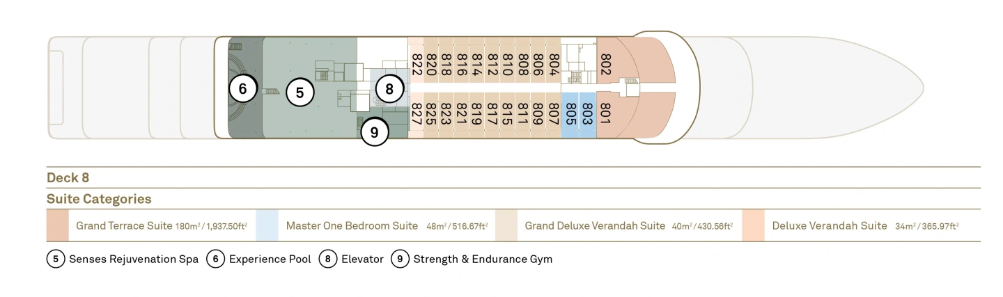 Scenic Ikon Deck 8 plan