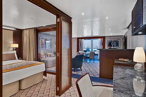 Seabourn Encore Luxury World Cruises Category PS (Penthouse Spa Suite)