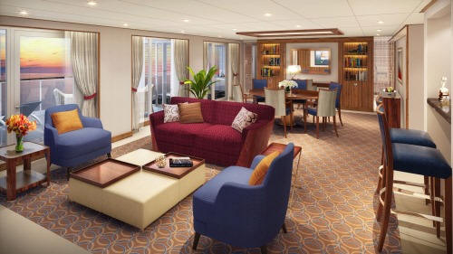 Seabourn Encore Luxury World Cruises Category WG (Wintergarden Suite)