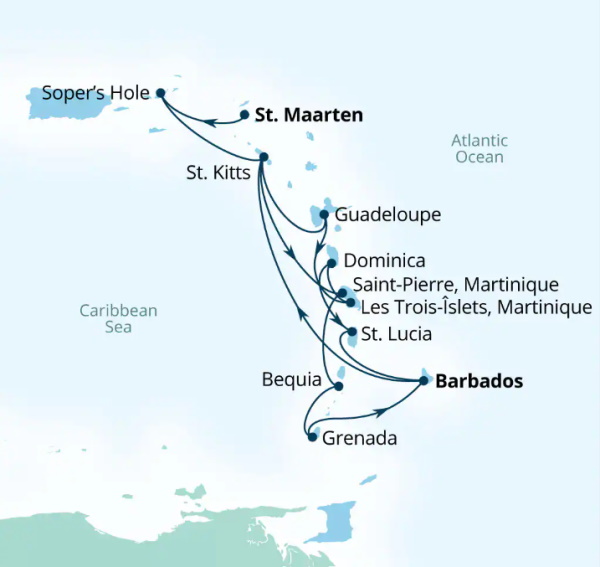 Seabourn Ovation Itinerary Map 2026