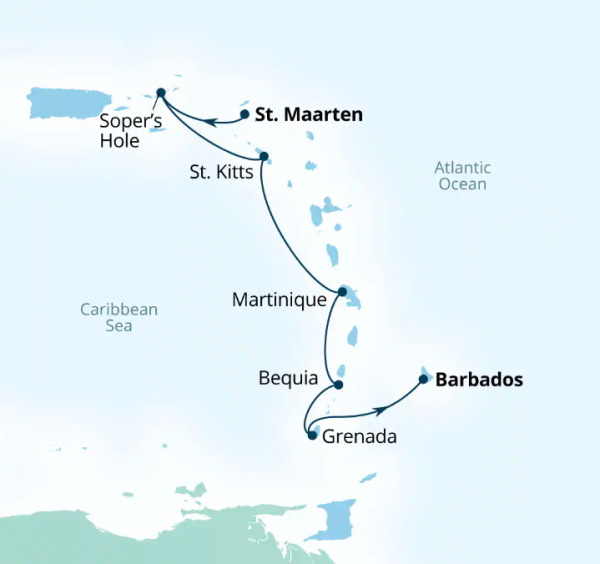 Seabourn Ovation Itinerary Map 2026