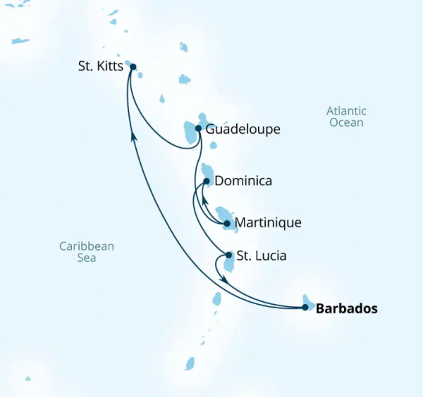 Seabourn Ovation Itinerary Map 2026