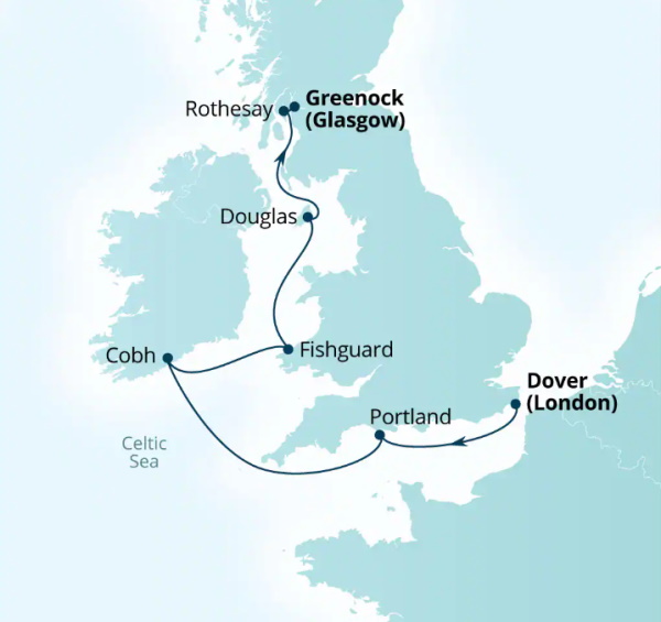 Seabourn Ovation Itinerary Map 2026