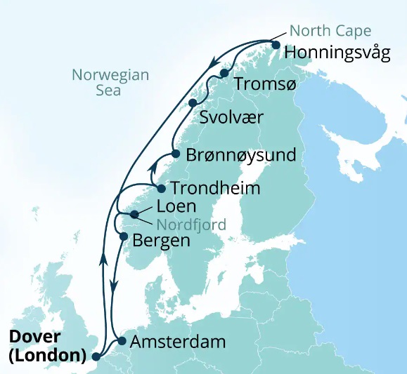 Seabourn Ovation Itinerary Map 2026