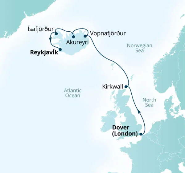 Seabourn Ovation Itinerary Map 2026