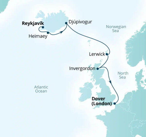 Seabourn Ovation Itinerary Map 2026
