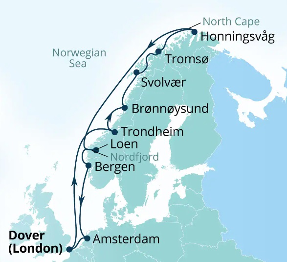 Seabourn Ovation Itinerary Map 2026