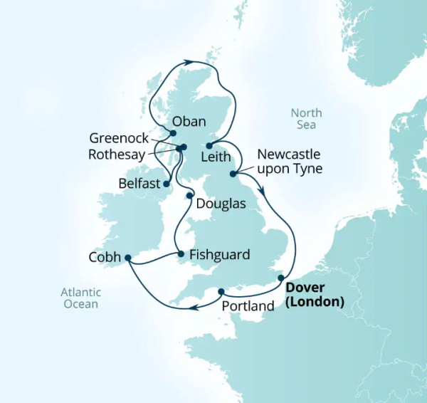 Seabourn Ovation Itinerary Map 2026