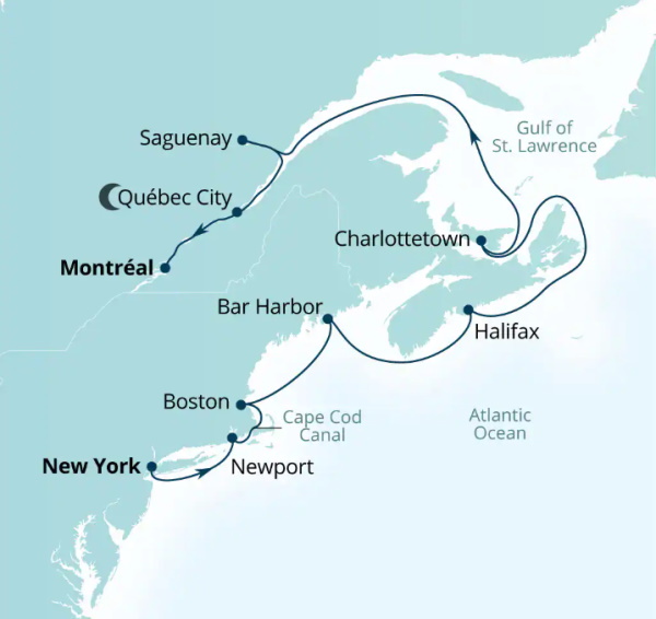 Seabourn Ovation Itinerary Map 2026