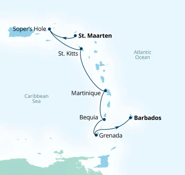 Seabourn Ovation Itinerary Map 2026