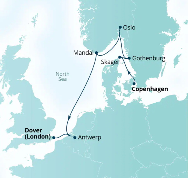 Seabourn Ovation Itinerary Map 2026