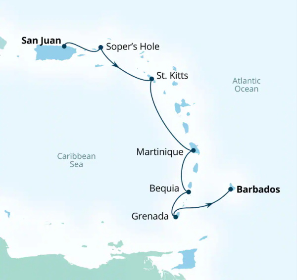 Seabourn Ovation Itinerary Map 2026