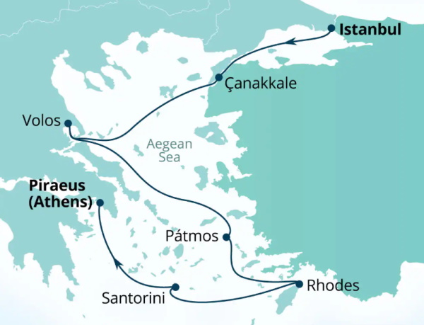 Seabourn Ovation Itinerary Map 2027